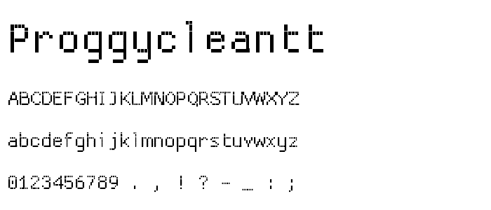 ProggyCleanTT font