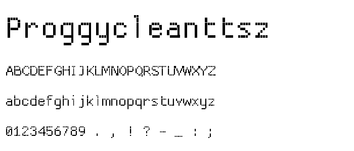 ProggyCleanTTSZ font