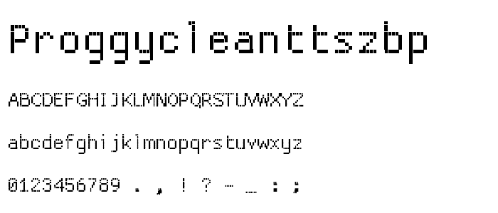 ProggyCleanTTSZBP font