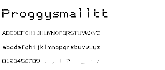 ProggySmallTT font