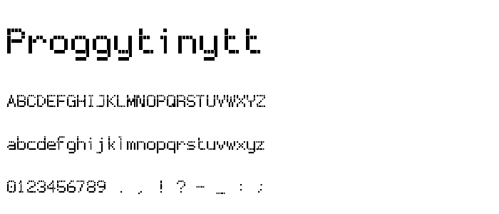 ProggyTinyTT font