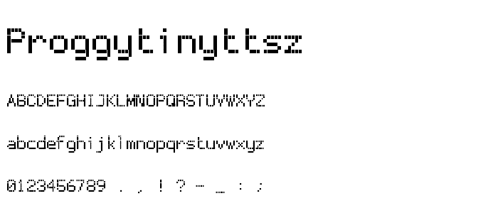 ProggyTinyTTSZ font