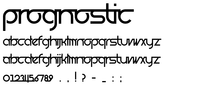 Prognostic font
