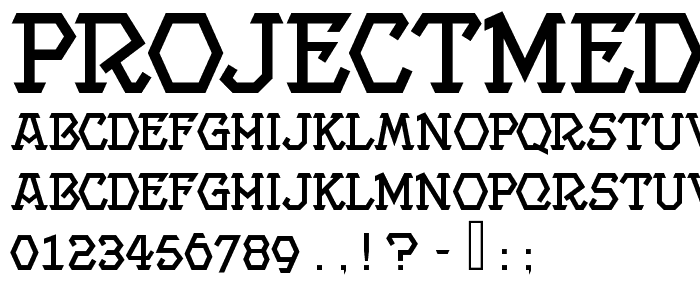 ProjectMedium font