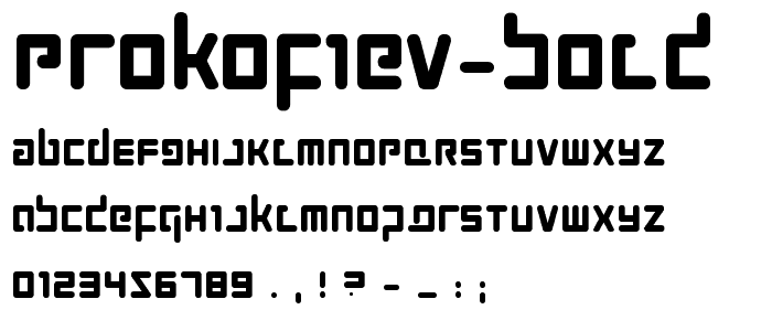 Prokofiev Bold font