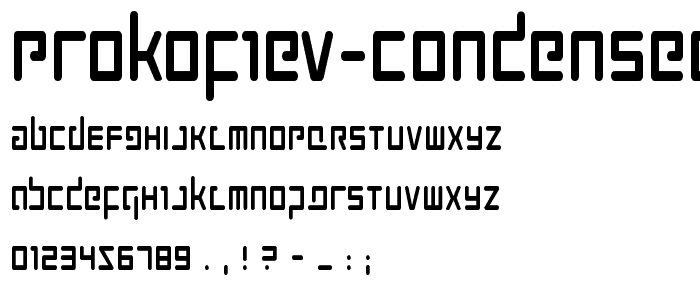 Prokofiev Condensed font