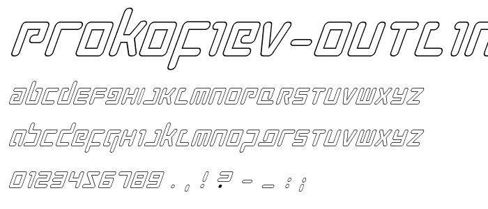 Prokofiev Outline Italic font