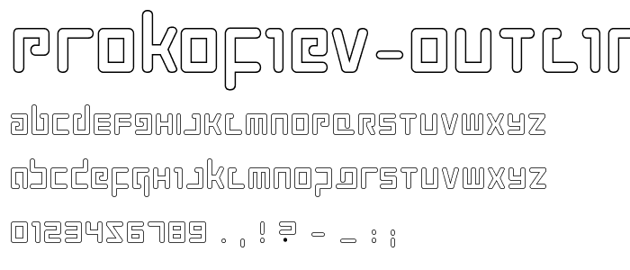 Prokofiev Outline font