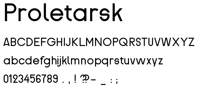 Proletarsk font