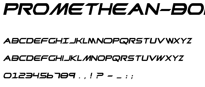 Promethean Bold Italic font