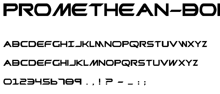 Promethean Bold font