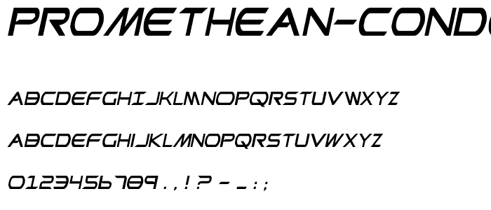 Promethean Condensed Italic font