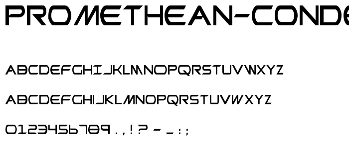 Promethean Condensed font