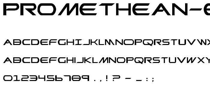 Promethean Expanded font