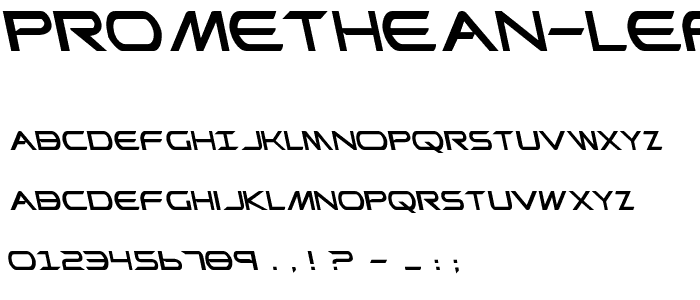 Promethean Leftalic font