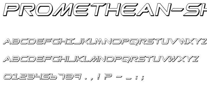 Promethean Shadow Italic font