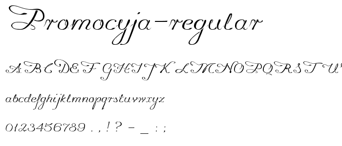 Promocyja Regular font