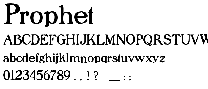 Prophet font