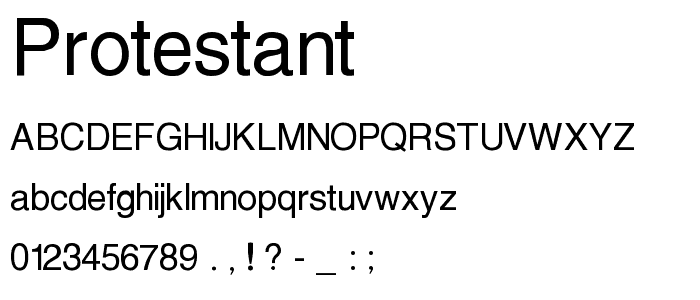 Protestant font