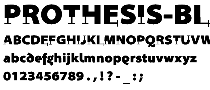 Prothesis-Black font