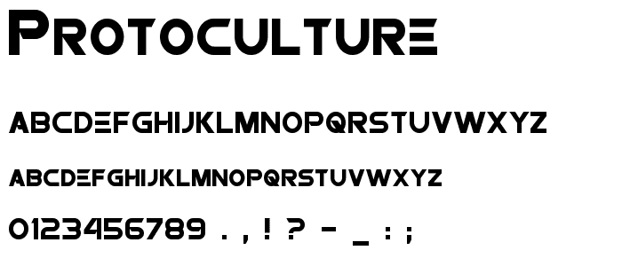 Protoculture font