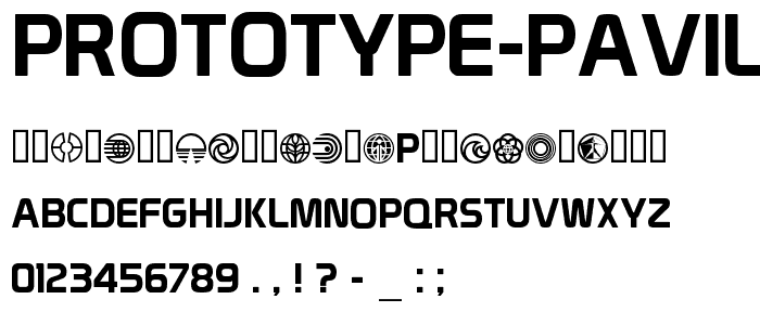Prototype Pavilion font