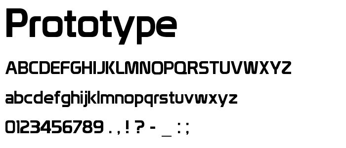 Prototype font