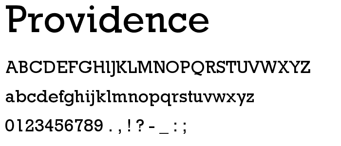 Providence font