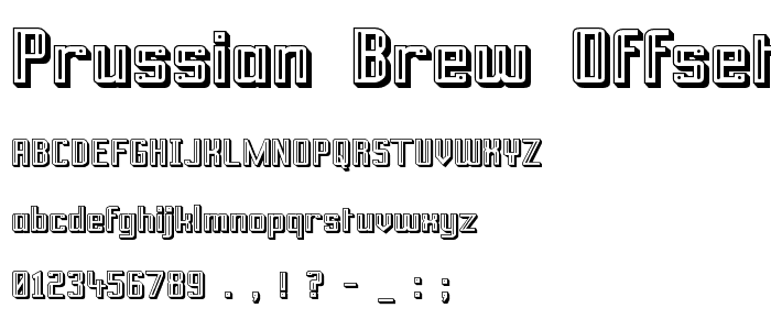 Prussian Brew Offset font