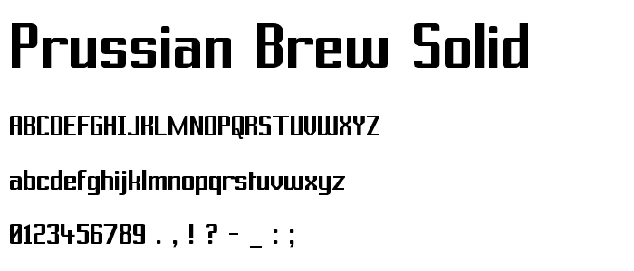 Prussian Brew Solid font