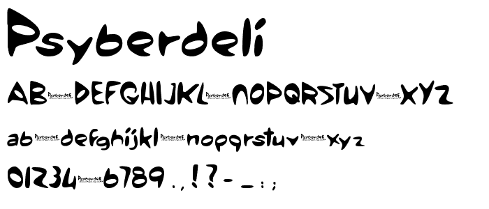 Psyberdeli font