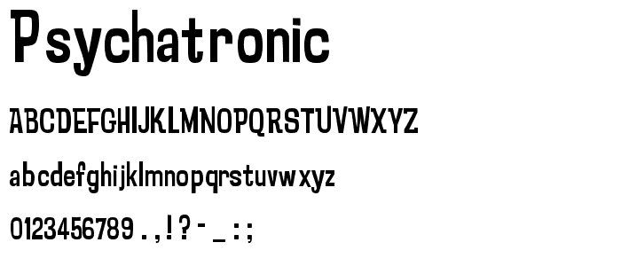 Psychatronic font