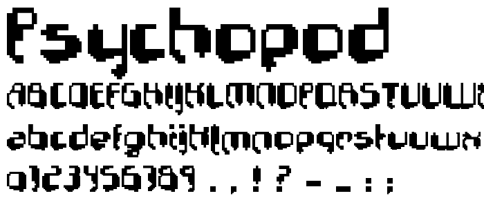 Psychopod font