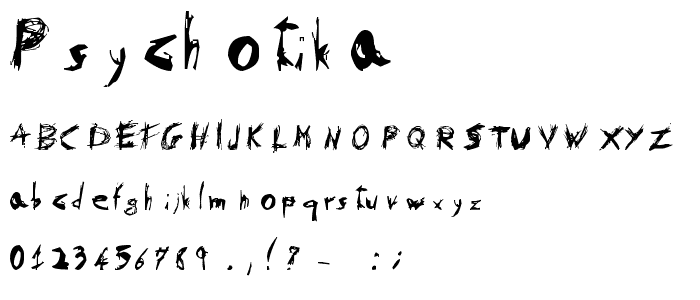 Psychotika font