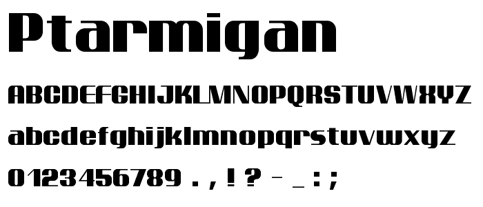 Ptarmigan font