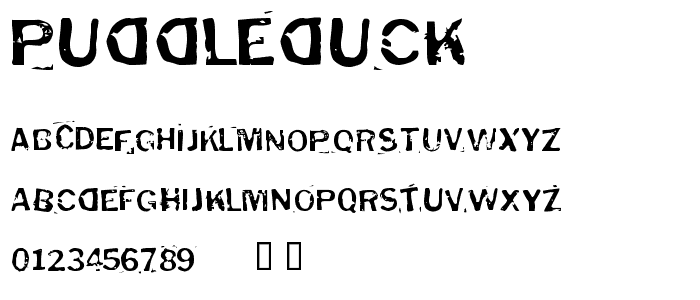 Puddleduck font