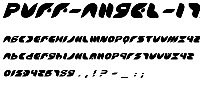Puff Angel Italic font