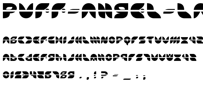 Puff Angel Laser font