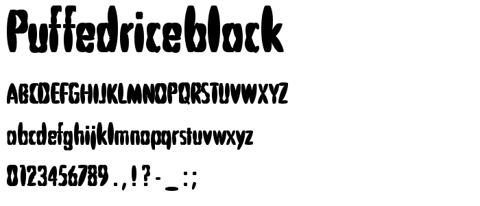 PuffedRiceBlack font