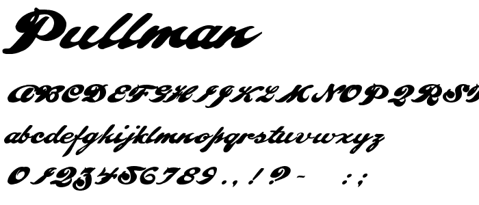 Pullman font
