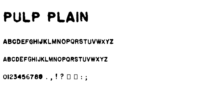 Pulp plain font