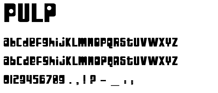 Pulp font