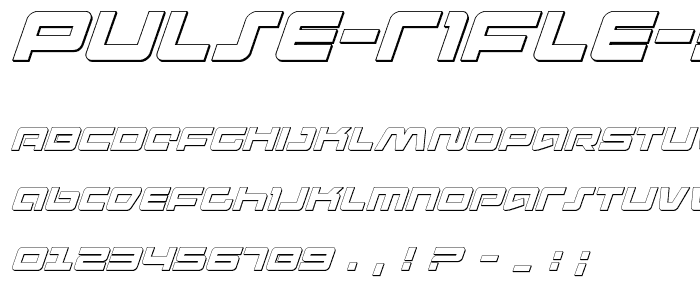 Pulse Rifle 3D Italic font