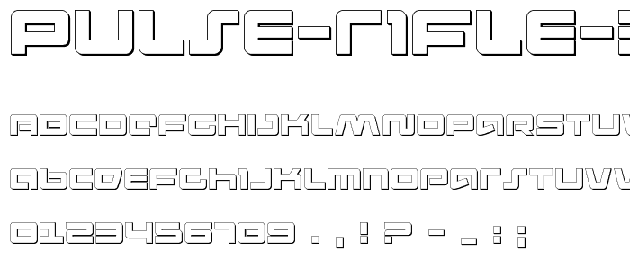 Pulse Rifle 3D font