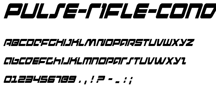 Pulse Rifle Condensed Italic font