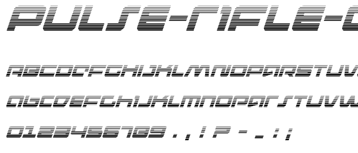 Pulse Rifle Gradient Italic font