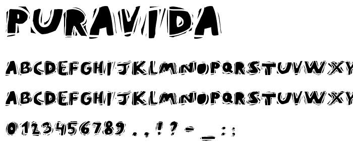 PuraVida font