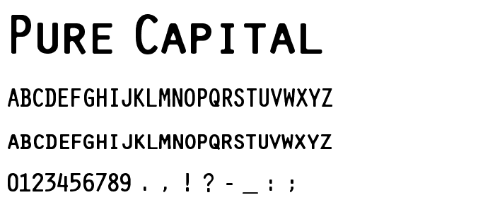 Pure-Capital font