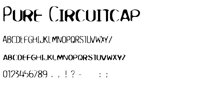 Pure-CircuitCap font