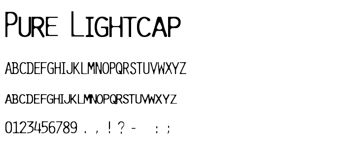 Pure-LightCap font
